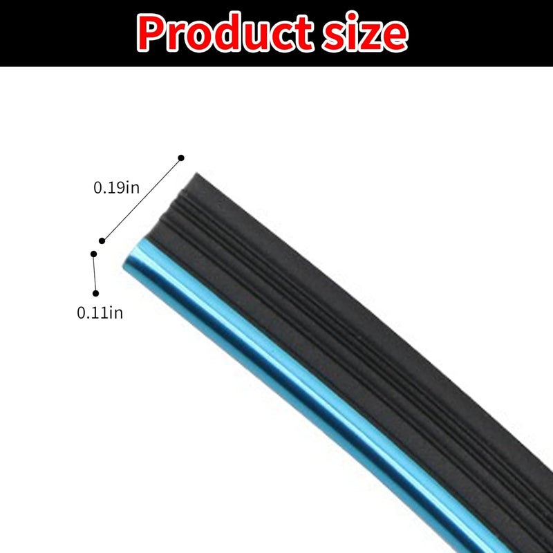 Jitrendo 33 Ft Car Interior Moulding Trim Strips Universal Auto Gap Fillers Including Installing Tool Car Electroplating Decoration Styling Door Dashboard Flexible Strip (Blue) - Image 2